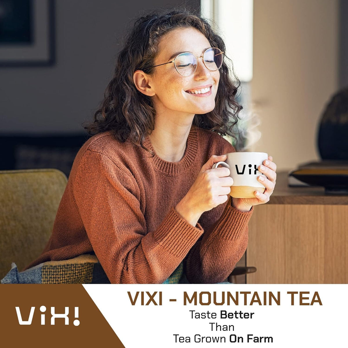 VIXI Oolong Tea Bags, 100 Counts, Vietnam's Mountain Tea, Taste Better than Tee Grown on Farm, 100% Natural from Ancient Tee Tree, Premium Olong Flavor for Hot and Cold Brew