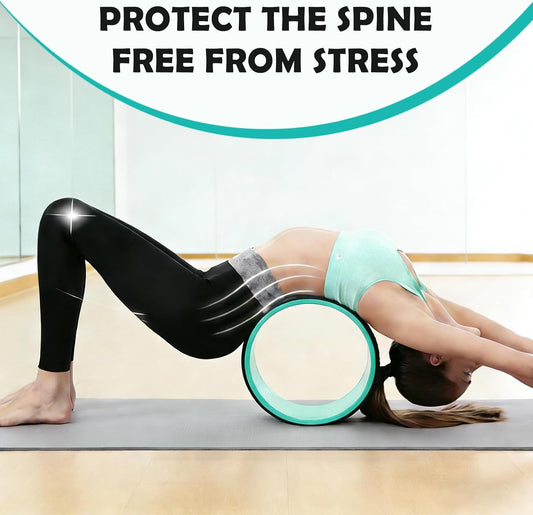 NGT Yoga Wheel 13 inch Yoga Wheel for Back Pain Strongest and Most Comfortable Dharma Yoga Prop Wheel with Free Yoga Bands