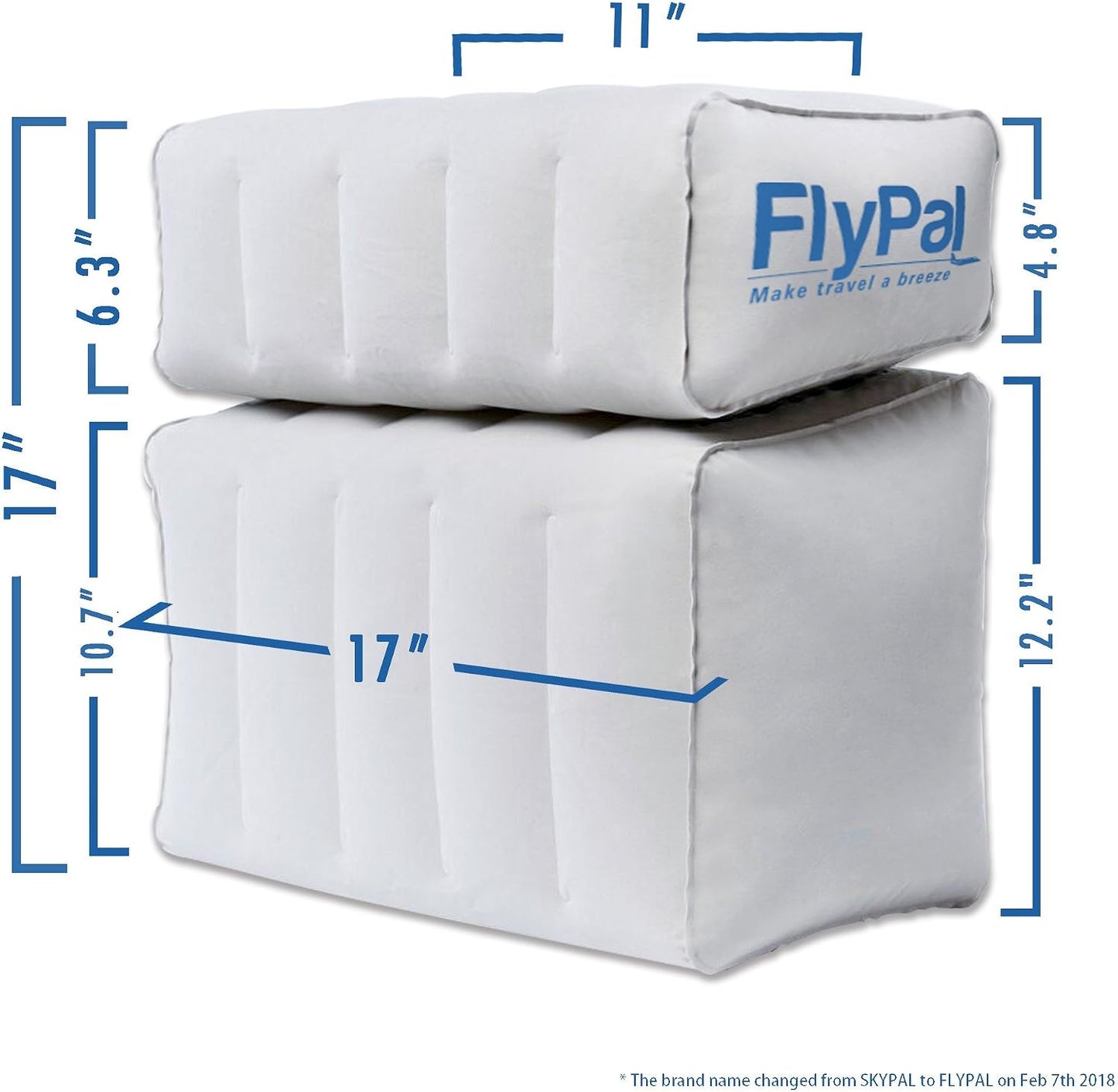 Flypal Inflatable Foot Rest Pillow, Kids Airplane Bed | Adjustable Height Leg Rest for Travel & Office | Improves Comfort & Circulation, Reduces Swelling & Fatigue | Lightweight & Portable