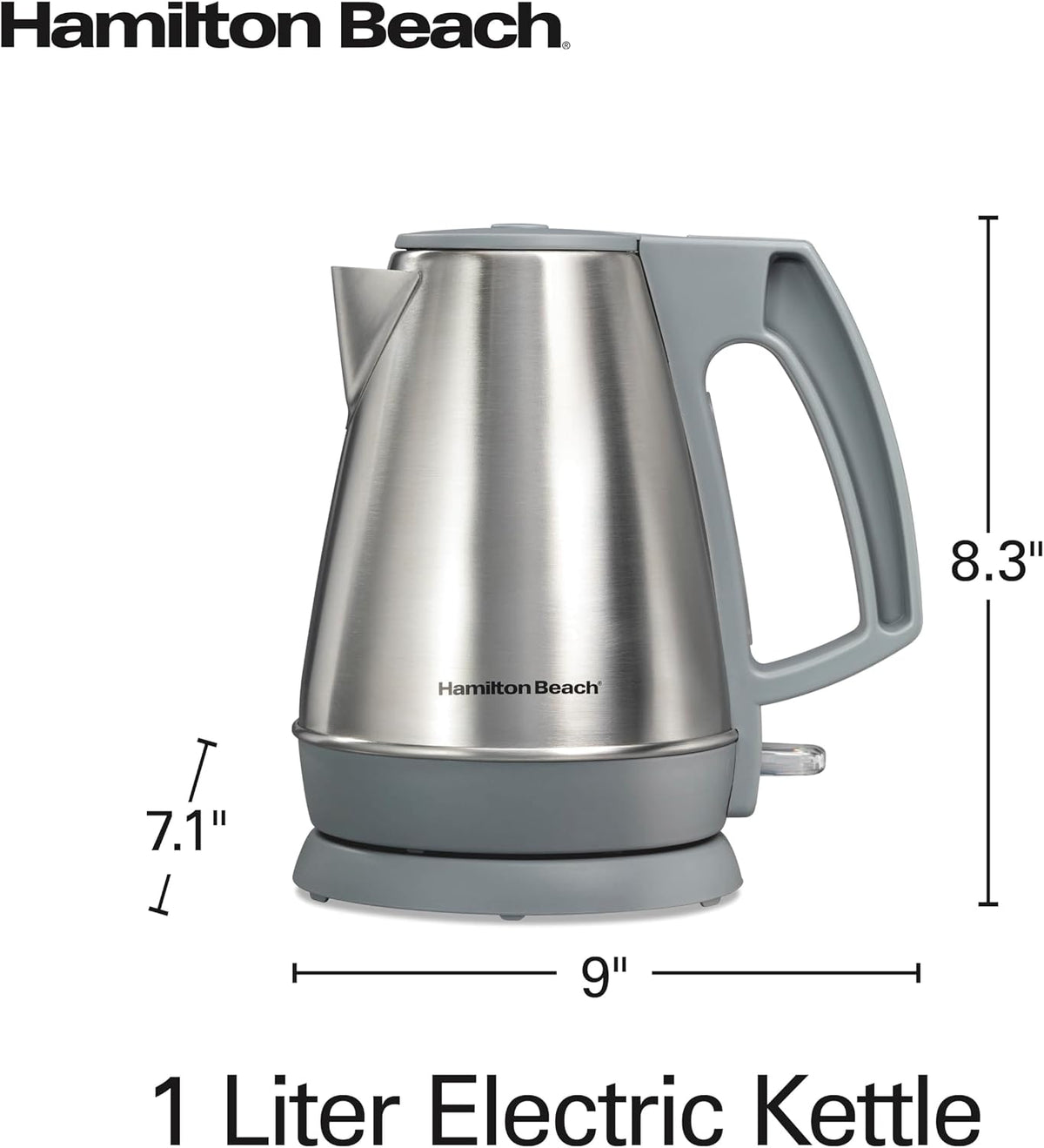 Hamilton Beach 1 Liter Electric Tea Kettle, Water Boiler & Heater