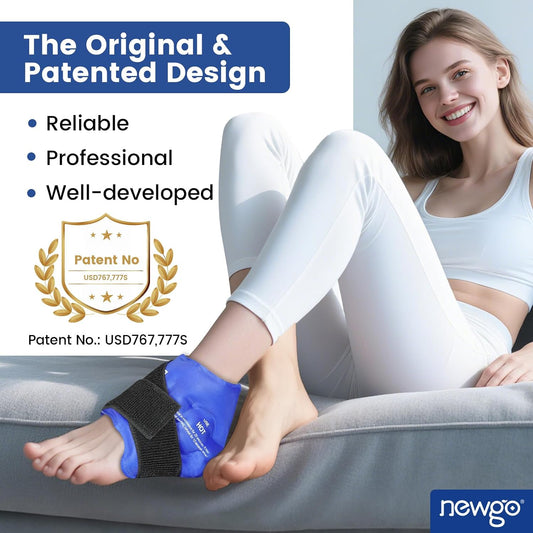 NEWGO Ankle Ice Wrap – Reusable Cold Pack for Swelling & Post-Surgery