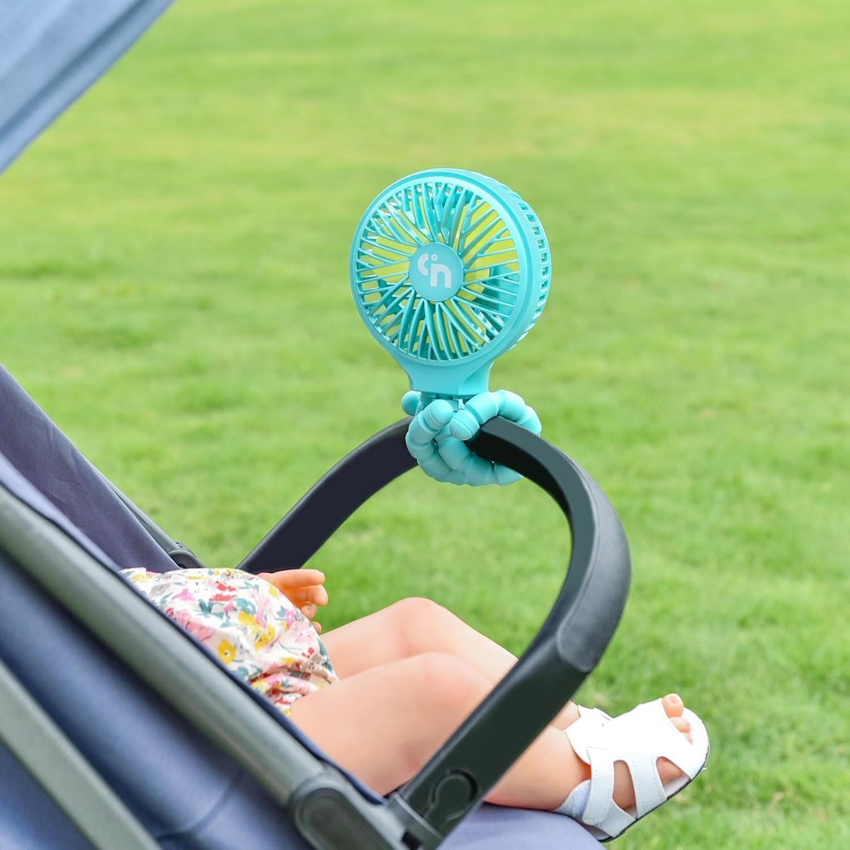 WEGA Stroller Fan Rechargeable Portable Battery Operated Car Seat Baby Fan,3 Speeds USB Personal Fan for Crib Treadmill HomeOffice and Travel (Black)