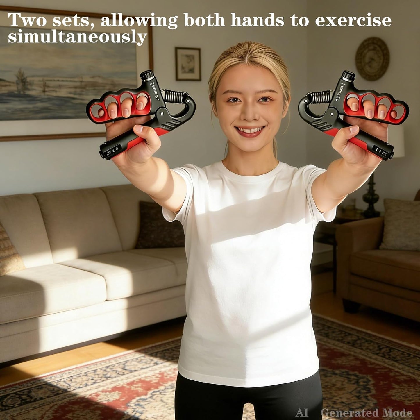 Hand Gripper Strengthener, 11-220LBs Adjustable Resistance Grip Strength Trainer with Counter, Forearm Exerciser for Injury Recovery and Muscle Building