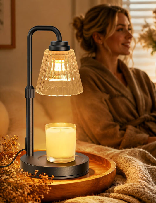 Candle Warmer Lamp with Timer, Dimmable Candle Warmer for Jar Candles, Height Adjustable Wax Melts Warmer, Birthday Gifts for Women Mom, House Warming Gifts New Home Decor