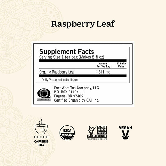 Yogi Raspberry Leaf Tea, 16 Tea Bags (4 Pack)