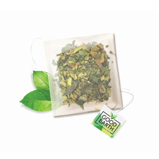 Good Earth Sensorial Blend Flavored Herbal Tea Ginger, Turmeric and Lemon, No Artificial Color, No Preservatives, 15 Bag (Pack of 5)