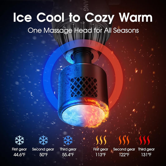 AERLANG Massage Gun with Heat and Cold,Massage Gun Massage Gun Deep Tissue | Back Massager for Pain Relief,Percussion Muscle Massager,Handheld Messager with 7Heads&Silent 20speeds Smart LCD
