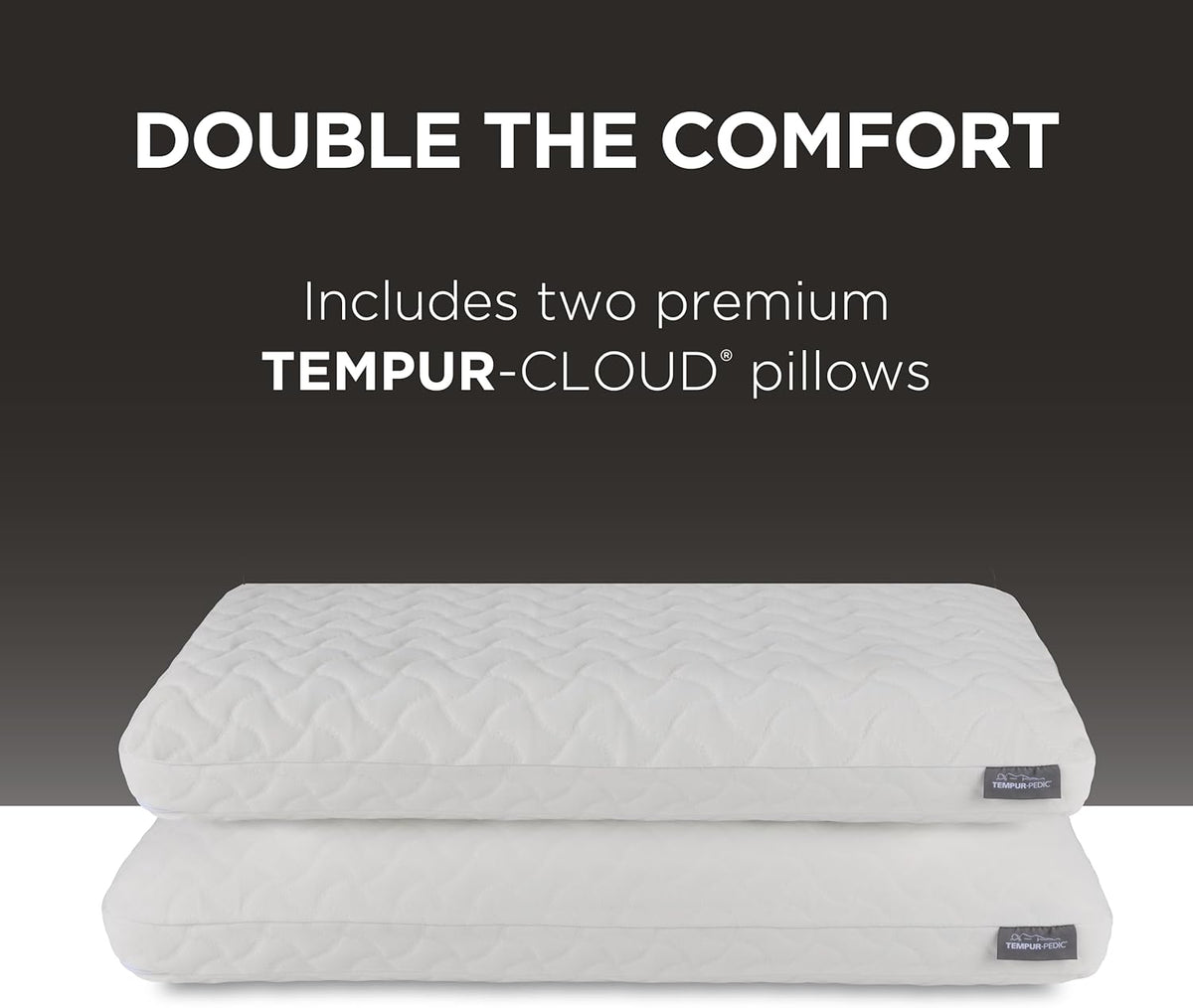 Tempur-Pedic TEMPUR-Cloud Pillow for Sleeping, Standard, White