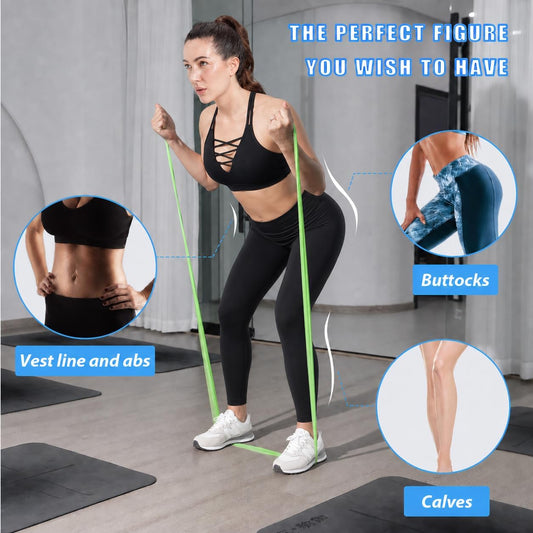 Resistance Bands Set for Physical Therapy, Rehab, Yoga and Pilates