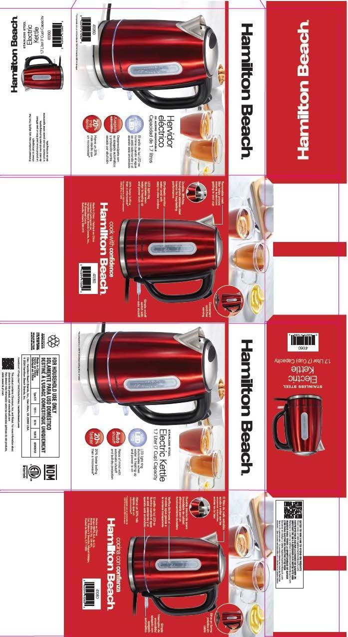 Hamilton Beach 1.7 Liter Electric Tea Kettle, Water Boiler & Heater