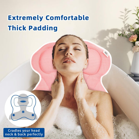 Bath Pillow, Bath Pillows for Tub Neck and Back Support