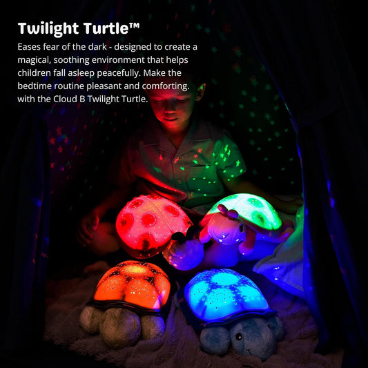 Cloud b Calming Nightlight Star Projector | Gentle Brightness | 3 Colors | 8 Constellations | Auto-Shutoff | Twilight Turtle Green