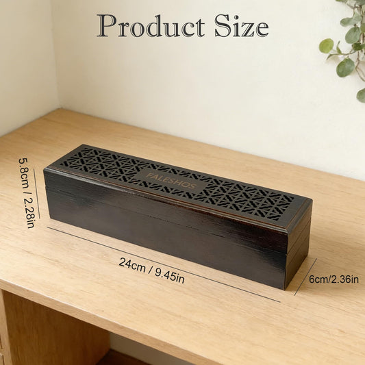 Incense Holder Burner, 2 in 1 Coffin Design with Storage Box and Ash Catcher, Holder for Incense Sticks, Excellent for Meditation Wellness Practices Bedroom Study Office