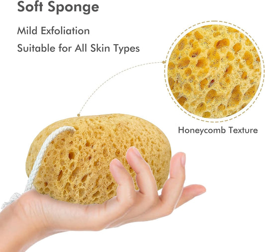 Bath Sponge for Women Men Body Wash & Exfoliating 2-Pack