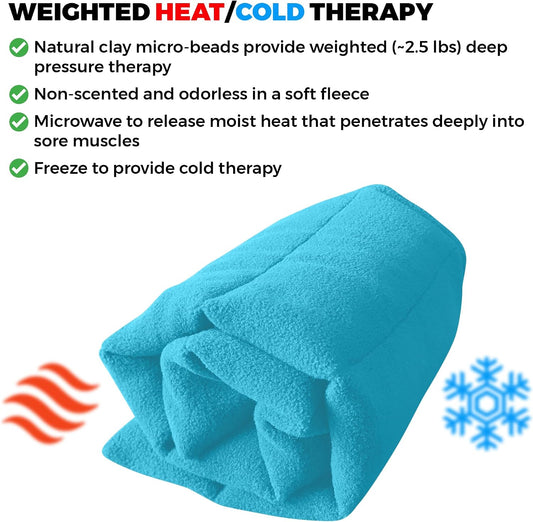Microwavable Heating Pads Set of 2 Natural Moist Heat Pad for Back Pain, Neck and Shoulders, Nerve, Cramps, Lower Lumbar Relief