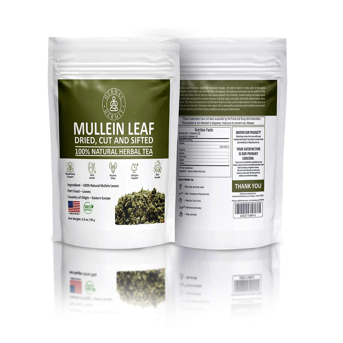 Mullein Leaf Tea, Loose Leaf, Respiratory & Lung Support Herbal Tea