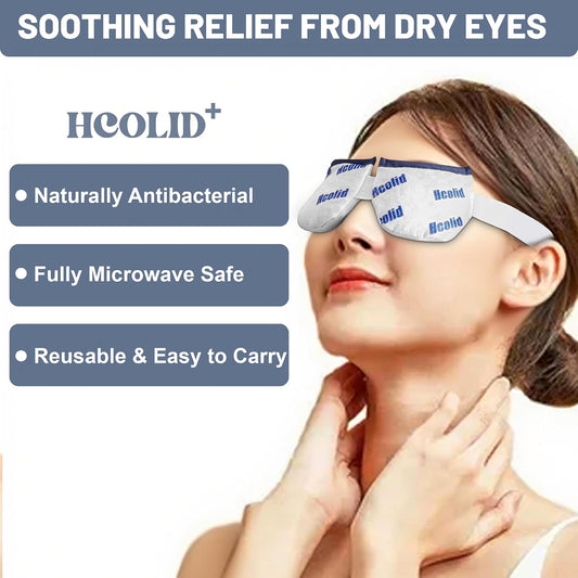 Heated Eye Mask for Dry Eyes Microwavable Eye Compress Moist Heat Eye Pad White 1pc