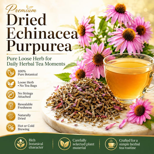 WOTIHA Dried Echinacea Herb 136g (4.8 oz), Echinacea purpurea Loose Leaves for Herbal Tea