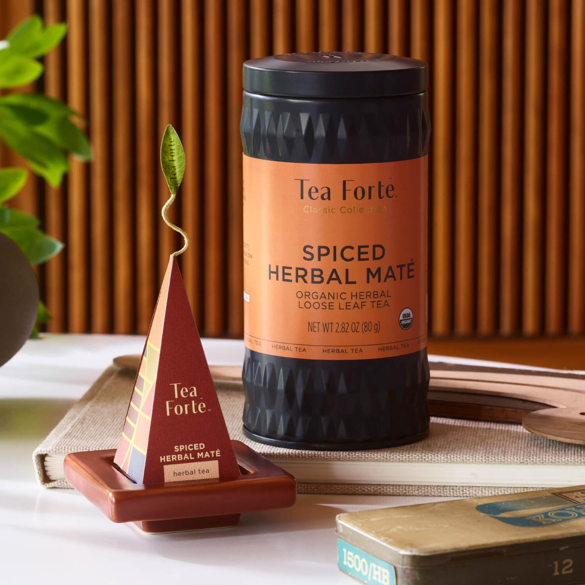 Tea Forte Spiced Herbal Maté Loose Leaf Tea Canister