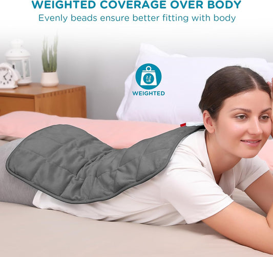 Comfytemp Weighted Heating Pad for Period & Back, XL Heat Pad, 12"x24"