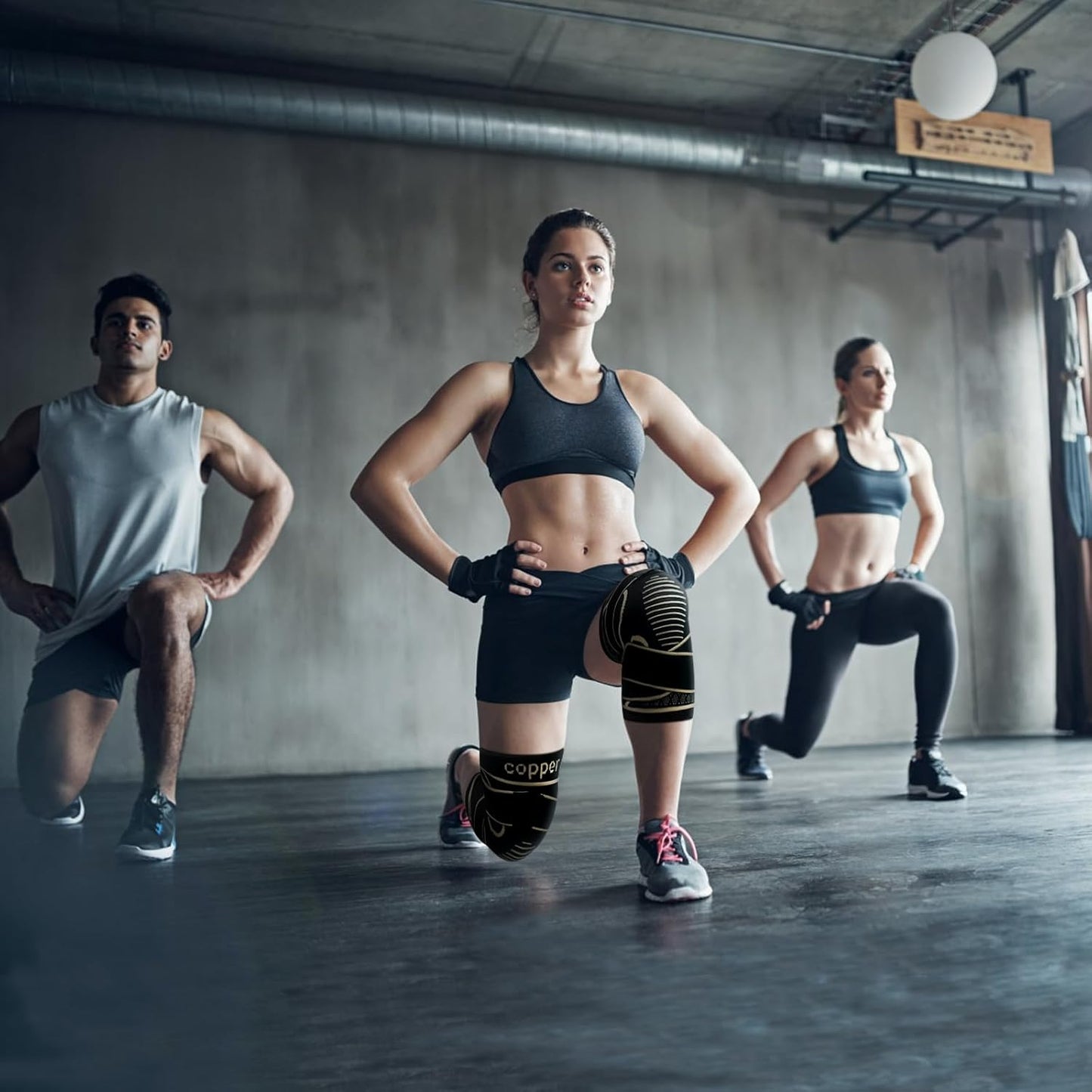 Copper Knee Braces with Strap for Knee Pain Women and Men(2 Pack), Knee Compression Sleeve for Arthritis, ACL, Meniscus Tear, Joint Pain Relief, Knee Support for Working, Running, Weightlifting(M)