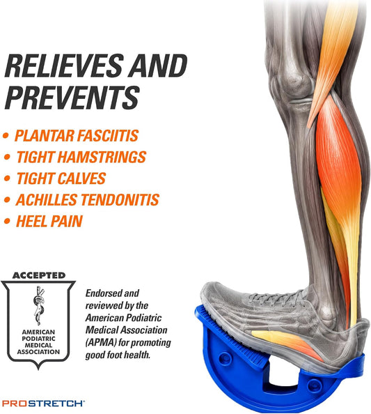 Prostretch the Original Calf Stretcher and Foot Rocker for Plantar Fasciitis, Achilles Tendonitis, and Tight Calves, Single