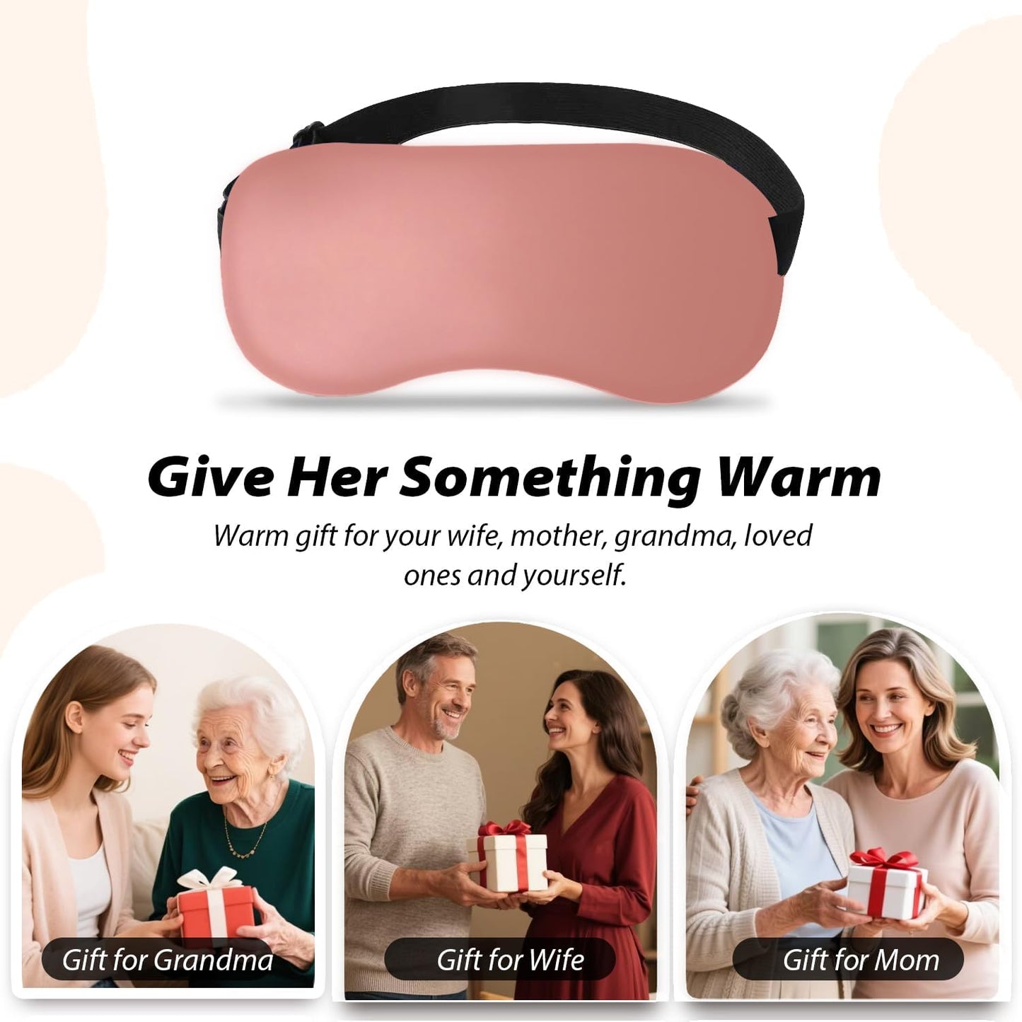 Natural Microwave Heated Eye Mask for Stye Eye Treatment -Moist Heat Warm Compress for Eyes -Premium Silk Eye Mask for Dry Eyes, Sinus, MGD-10 min Heat Therapy -Washable Cover & Adjustable Strap
