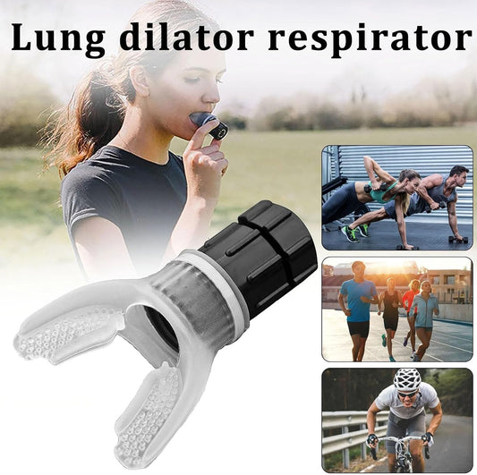 2 Pcs Breath Trainer, Portable Breathing Trainer Silicone Lung Exerciser Device, Resistance Breathing Exercise for Yoga, Swimming, Fitness(White and Black