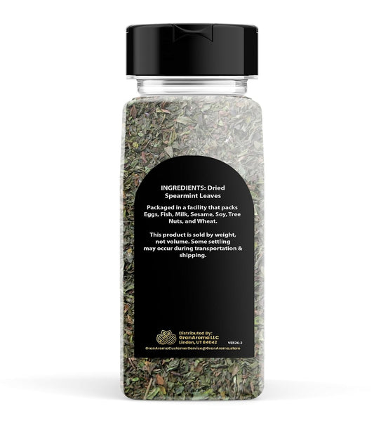 GranAroma Dried Spearmint Leaves, 2.8 oz, Refreshing & Aromatic, Drinks & Teas, Crisp Herb