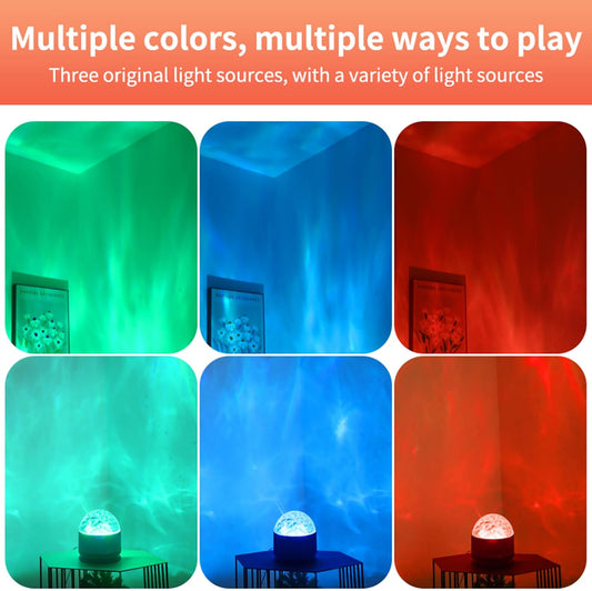 2 in 1 Galaxy Light, 16 Color Aurora Night Light Projector, Ocean Wave Projector with Remote Control, USB Recharge Northern Lights Projector for Bedroom Home Decor Gifts (Aurora & Wave)