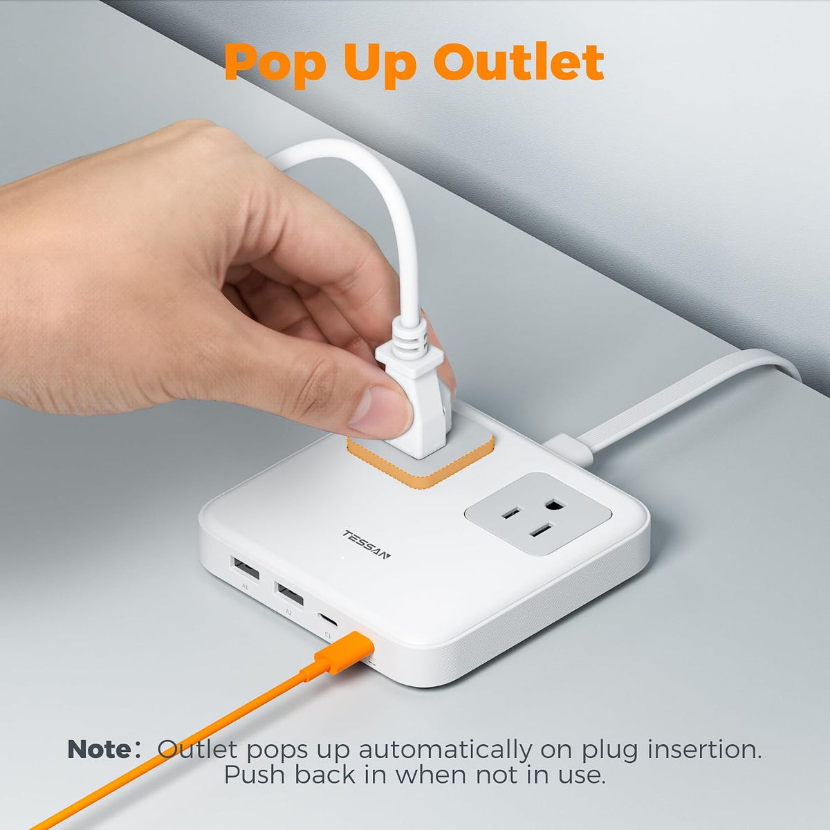 TESSAN 67W Charging Station USB C Power Strip with 5ft Extension Cord