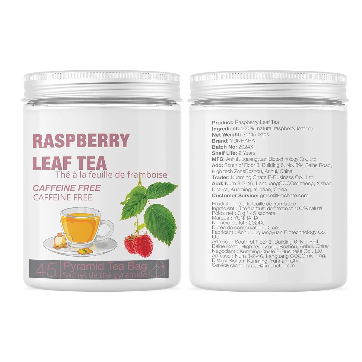 45 Red Raspberry Leaf Tea Bags| Pure Leaf Raspberry Tea Bags for Women| Non-GMO - Caffeine-free