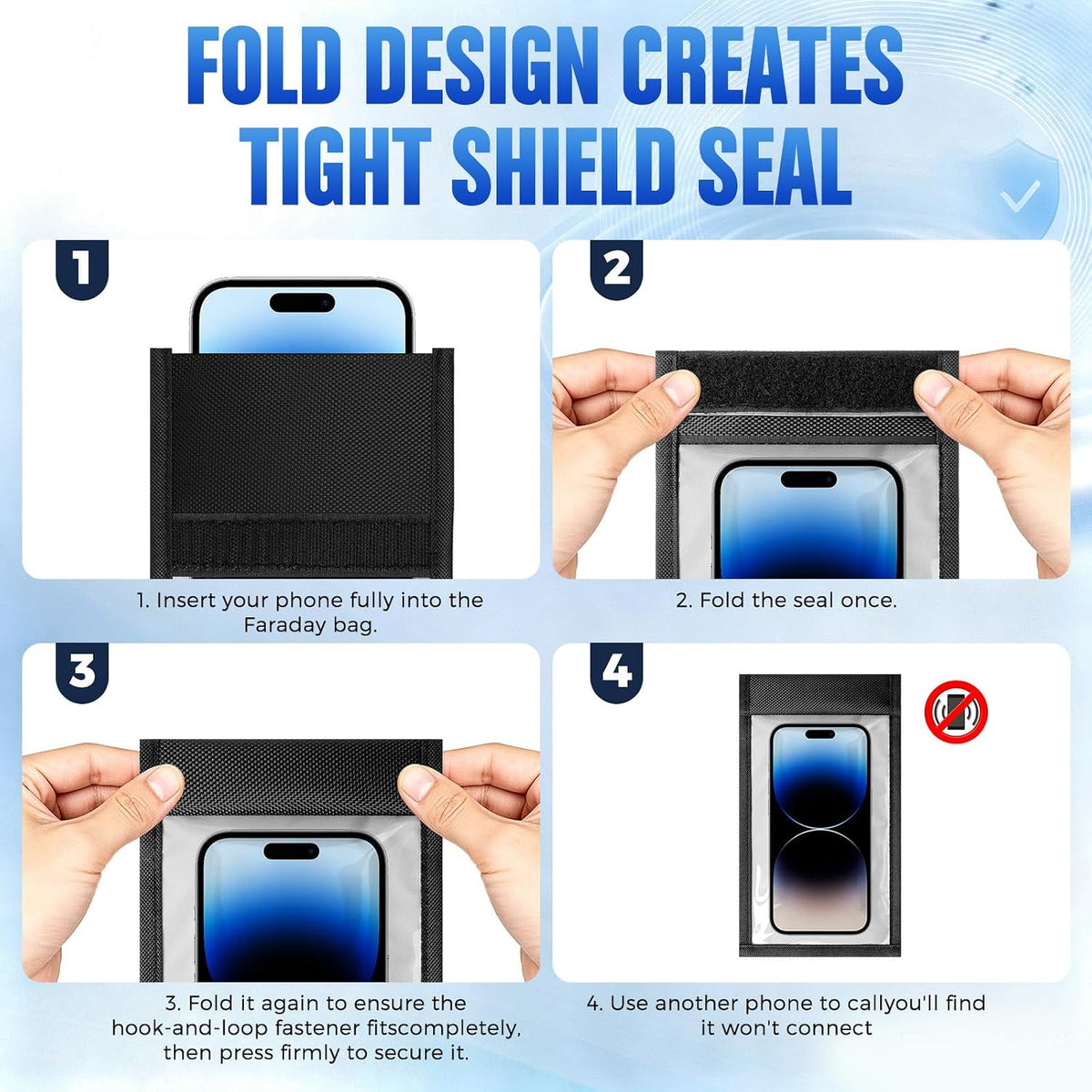 Window Faraday Bag for Phones, Anti-Tracking Privacy Faraday Bag