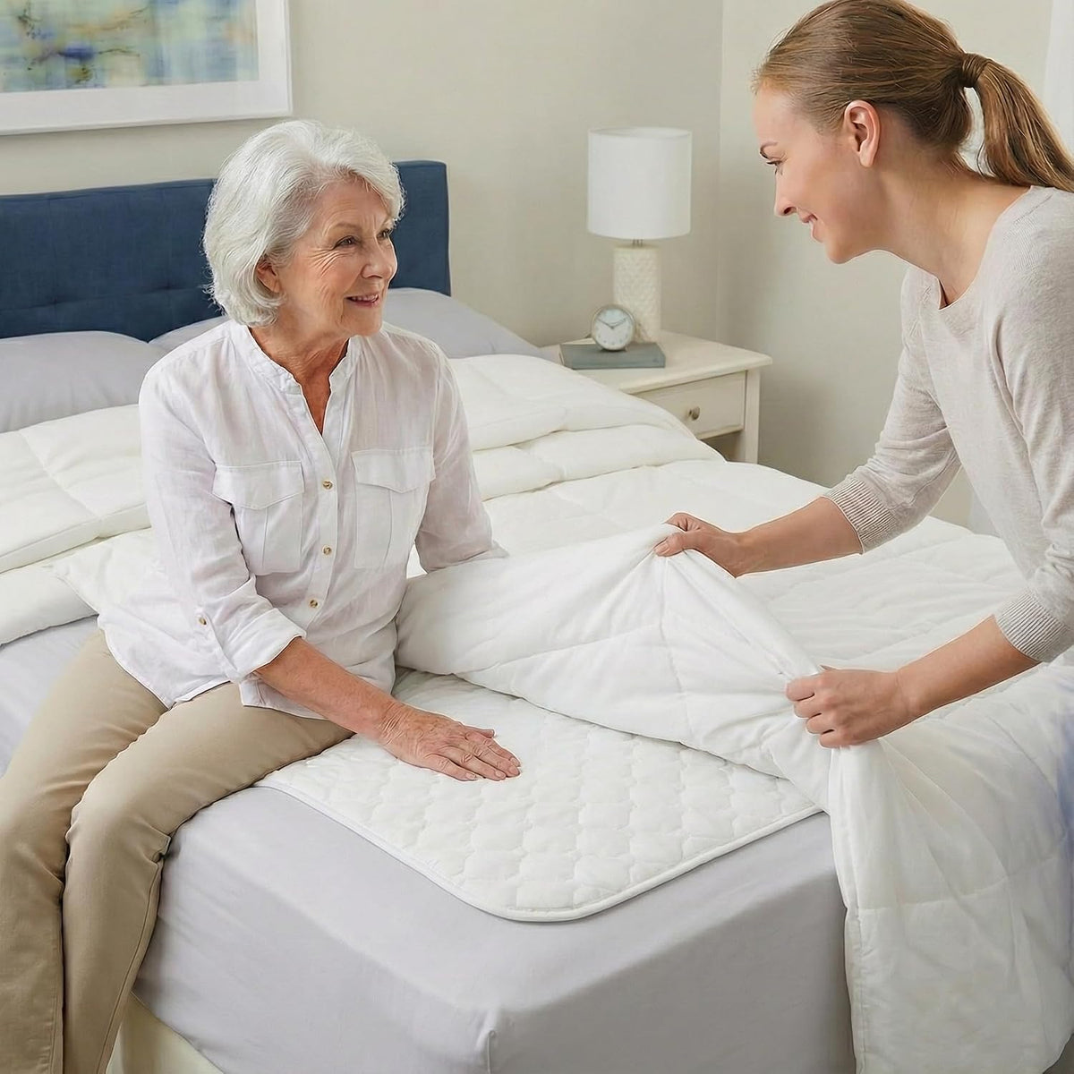 RMS Ultra Soft 4-Layer Washable and Reusable Incontinence Bed Pad, 34"x36"