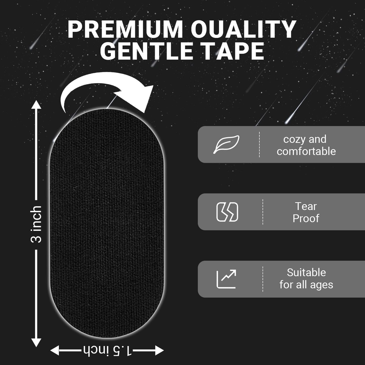 Mouth Tape for Sleeping 60 Pack, Athletic Tape Wrap Breath Training Tape Nasal Strips for Adults Athletes Breathing