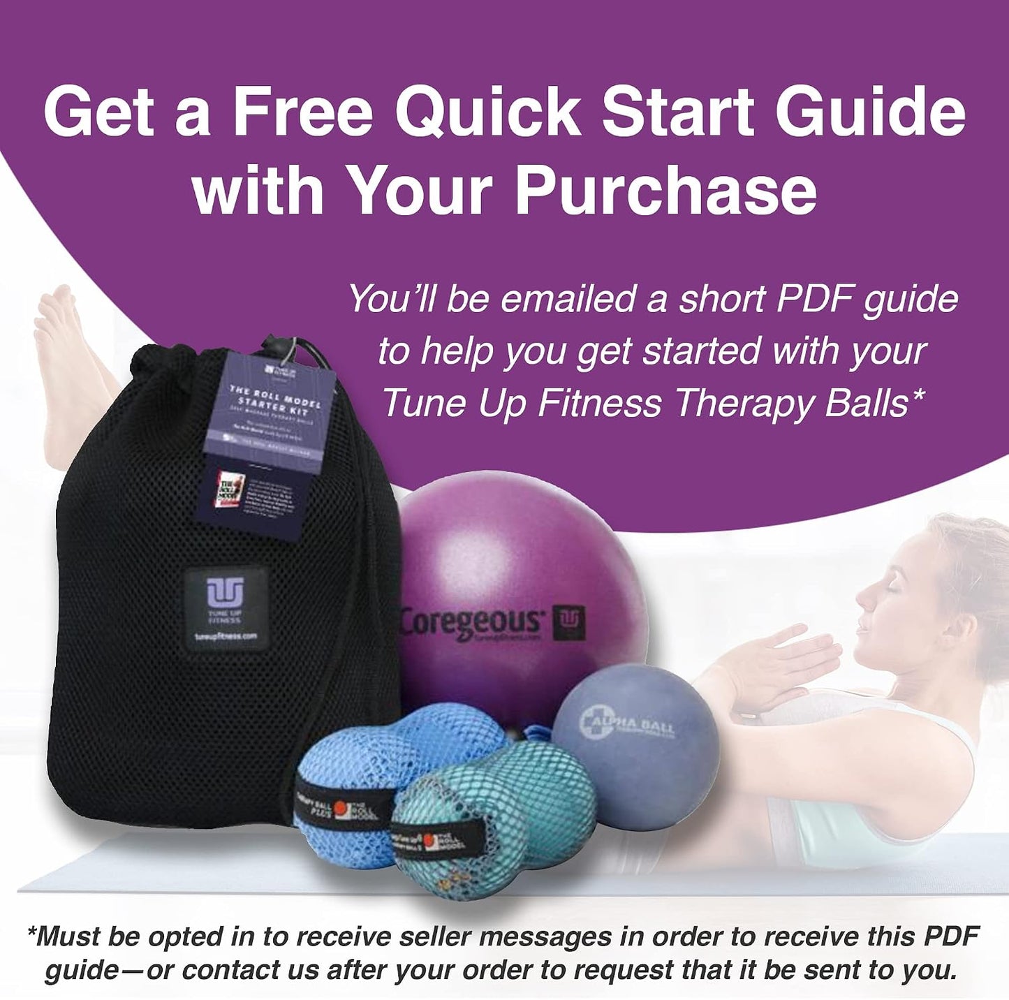 YOGA TUNE UP® Therapy Balls in Tote by Tune Up Fitness - Massage Balls for Trigger Point, Pressure Point & Myofascial Release - Use as Single or Peanut Ball for Pain Relief & Relaxation (Apple Green)