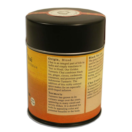 The Tao of Tea Golden Turmeric Chai, Loose Leaf Chai Tea with Turmeric, 4 Oz