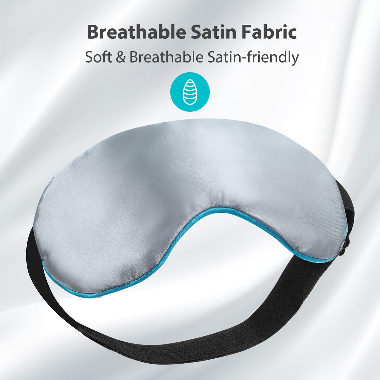 Ezona Heated Eye Mask, Warm Eye Compress Mask for Dry Eyes, Gray