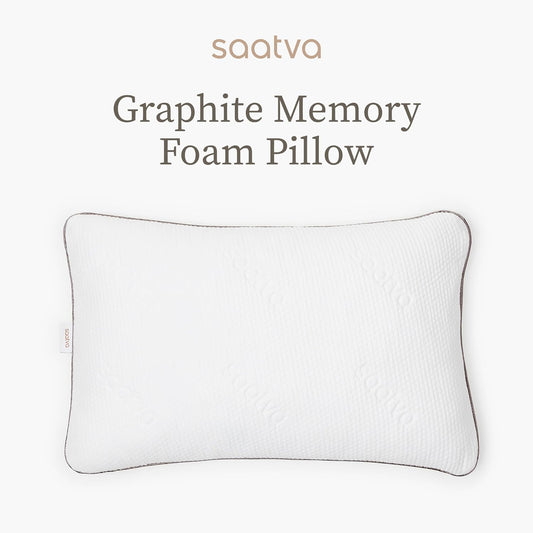 Saatva Cloud Memory Foam Pillow - Gel-Infused Shredded Memory Foam Fill - Standard Loft (4"-5") Contouring Pillow - for Any Sleep Position - 1 Pack, Queen (28"x16")