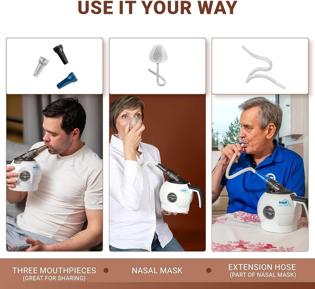 Breathing Trainer, Voice Training and Vocal Steamer for Singers, Actors, and Professionals with Warm Steam Intake, Portable