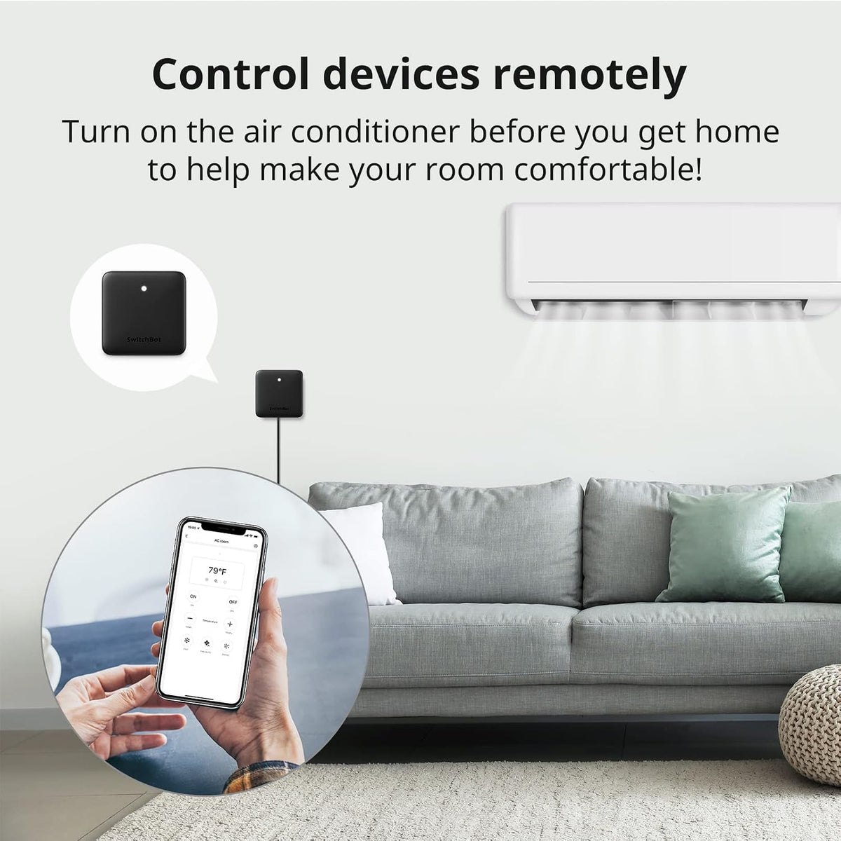 Switchbot Smart Switch Button Pusher (Bluetooth) – Fingerbot for Rocker Switch/One-Way Buttons with hub mini, App Timer Control, No Wiring, Optional Hub Required for Voice/Remote, White