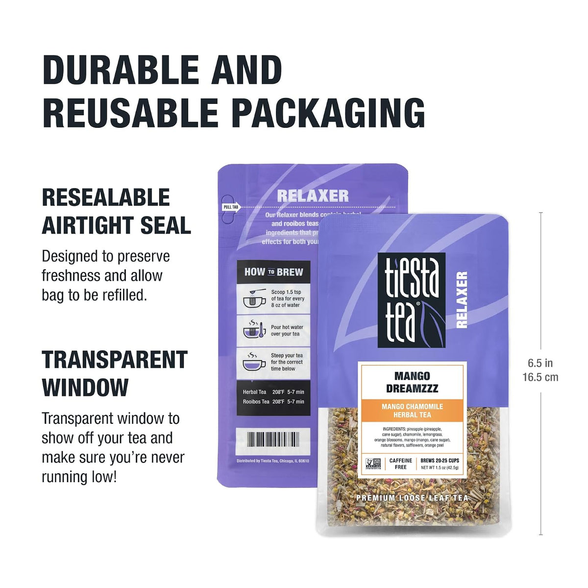 Tiesta Tea Mango Dreamzzz Chamomile Loose Leaf Herbal Tea 1.5oz