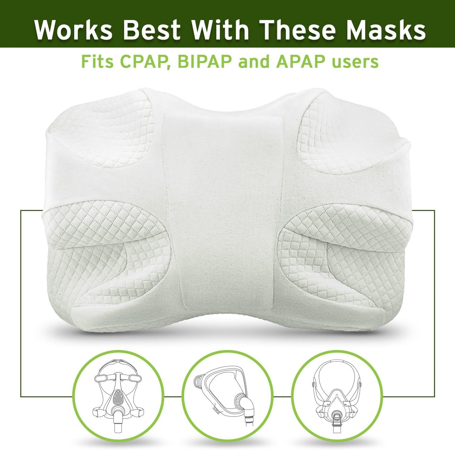EnduriMed CPAP Pillow for Side Sleeping - Adjustable Memory Foam CPAP Pillows for Side & Back Sleepers - Eligible for Better Sleep with CPAP Machine