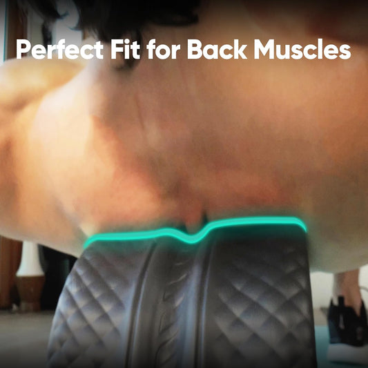 FitBeast Back Roller - Deep Tissue Massage, Yoga Wheel Foam Roller, Back Wheel for Back Pain Relief & Stretching