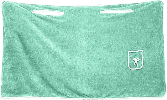 Women's Wearable Towel Bathrobe,Plus Size Wearable Shower Skirt,Quick Dry Absorbent Bath Towel for Comfortable Home Spa Body,Green, 53x31in/50-70kg