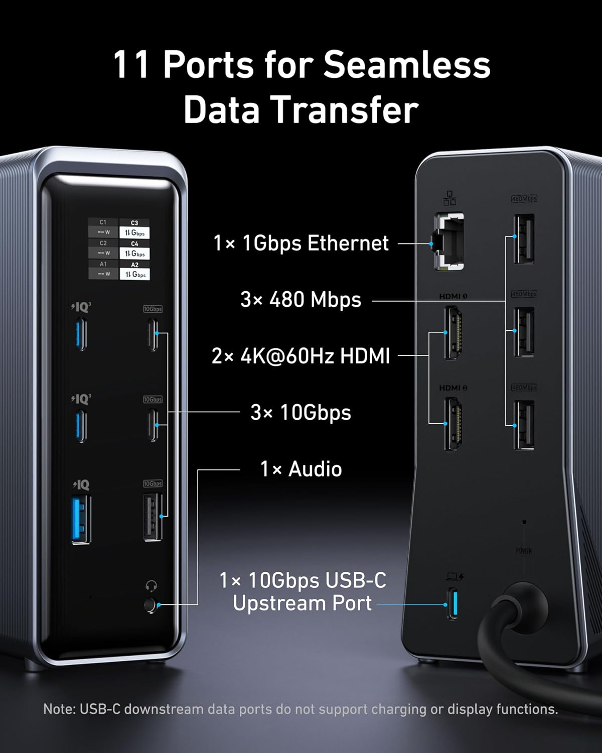 Anker Prime Docking Station, 14-in-1 Laptop Docking Station Dual Monitor