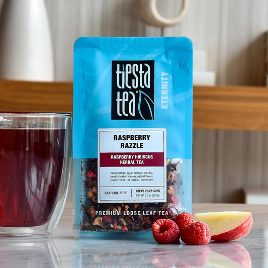 Tiesta Tea Raspberry Razzle Tea, Raspberry Hibiscus Herbal Tea, 2oz