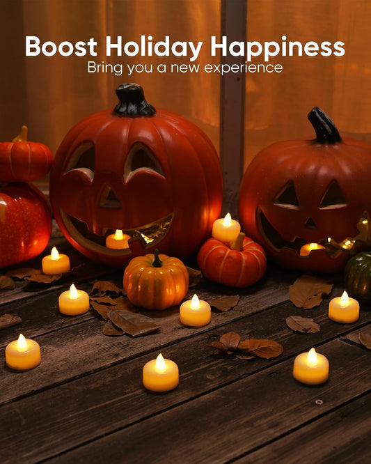 Amagic 12Pack Flameless LED Tea Lights Candles Battery Operated, Warm White