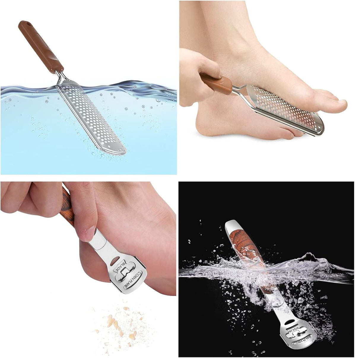 2 Pack Pedicure Kit, Foot File Callus Remover, Heel Scraper for Feet
