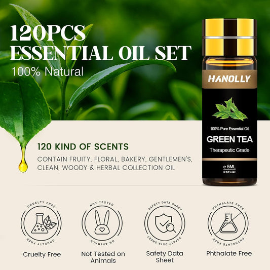 Essential Oils Set -120 Pcs Essential Aromatherapy Oil Kit for Diffuser